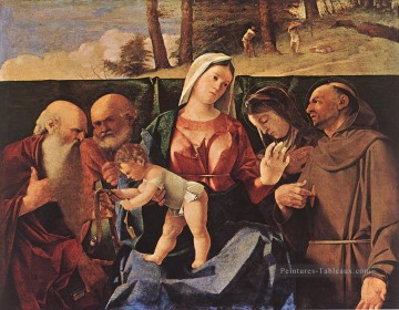  Saint Tableaux - Vierge à l’Enfant avec Saints Renaissance Lorenzo Lotto